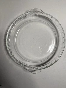 Vintage 1970s PYREX #229 Crimp Edge Clear Glass Deep Pie Dish - Picture 1 of 18