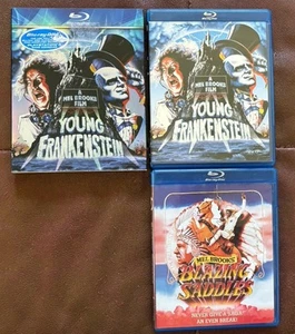 Blazing Saddles/Young Frankenstein w/sleeve 2 Blu-ray lot Mel Brooks Gene Wilder - Picture 1 of 4