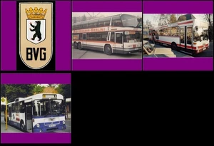 3 Fotos, Solibusse für BVG (Mauerfall), div. Typen, Linie 41E-N22, 1990 - Bild 1 von 1