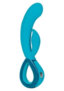 Vibrator Sex Toy for Women G-spot Rabbit Dual Motor Key by Jopen Leia- Turquoise - Picture 1 of 3