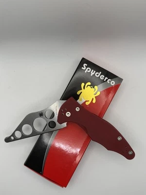 Navaja de Bolsillo Entrenador Spyderco Yojimbo 2 Roja G10 Nueva C85TR2 Foto 1 de 4