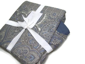 Pottery Barn grau blau Vivianna Paisley Full Queen Bettbezug 2 Standard Kissenbezüge - Bild 1 von 4