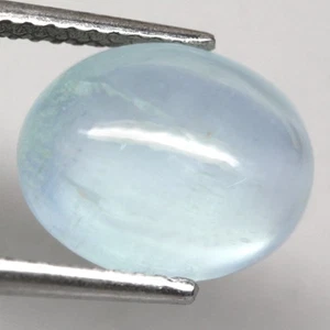 3.92Ct. Natural Gemstone Aquamarine Blue Skys Oval Cabochon Unheated Brazil - Picture 1 of 7