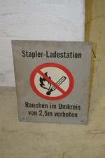 Schild Staplerladestation Metall ca 34 x 44 cm gebraucht