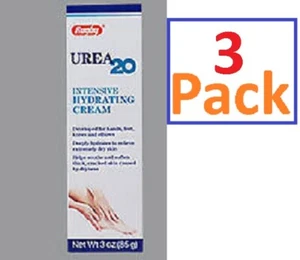 Rugby Urea 20 % Cream Intensive Hydrating 3oz ( 85gm) (3 Pack) - Picture 1 of 1