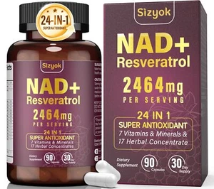 NAD Supplement 1100mg Pure Organic Liposomal NAD Resveratrol Supplement for W... - Picture 1 of 8
