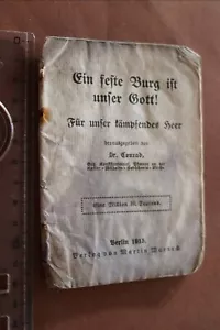 Cuaderno antiguo - Un castillo festivo es nuestro Dios - para el ejército de Kämfendes 1915 - Imagen 1 de 4