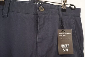 NEW Under 5' 10" (U-510) Premium Cotton Stretch Chino Navy Blue Pants Mens 31x25 - Picture 1 of 5