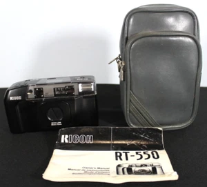 Vintage Ricoh RT-550 Date Point & Shoot analoge Kleinbildkamera mit Ledertasche manuell - Bild 1 von 13