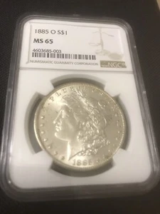 1885 O MORGAN SILVER $1 - NGC MS 65 - BEAUTIfUL GEM - Picture 1 of 18