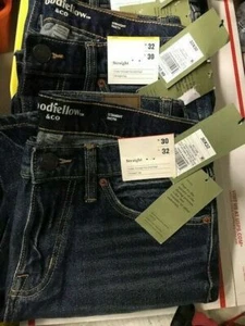 blaue JEANS NEU volle Hüfte & Oberschenkel - gerades Bein GOODFELLOW Größen STRAIGHT FIT - Bild 1 von 6