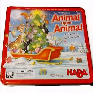 HABA Animal Upon Animal Versión Navidad Juego Apilamiento Madera (Hecho en Alemania) - Imagen 1 de 3