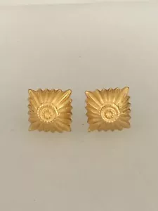 WWII German Army GILT RANK PIPS or STARS for collar patches of uniforms PAIR - Picture 1 of 3