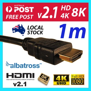Albatross HDMI Cable 1m v2.1 4K 8K Ultra High Speed with Ethernet ARC HDR 48Gb/s - Picture 1 of 9
