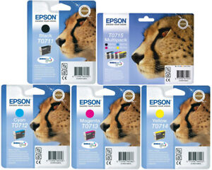 Original Epson Ink Cartridges Cheetah T0711 T0712 T0713 T0714 T0715 stylus D 120