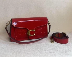 BRAND NEW Coach CH554 Tabby 26 Shoulder Bag Red Leather Crossbody JAPAN Gold - Picture 1 of 9