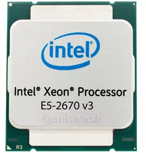 Intel Xeon E5-2670 v3 12-Core 3.10GHz 30MB 9.6GT/s LGA2011-3 CPU-Processor SR1XS - Picture 1 of 3