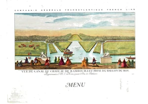 Paquebot COLOMBIE  Menu Diner 9 juillet 1954. Château de Rambouillet - Imagen 1 de 1