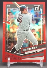 2023 Donruss Baseball Holo Red #218 Carlton Fisk 1996/2023 - Chicago White Sox