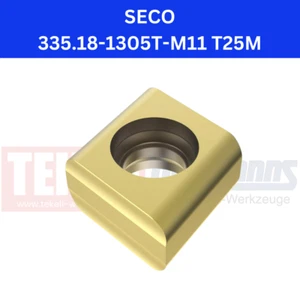 10 x SECO 335.18-1305T-M11 T25M Wendeschneidplatten für Scheibenfräser 335.18 - Picture 1 of 1