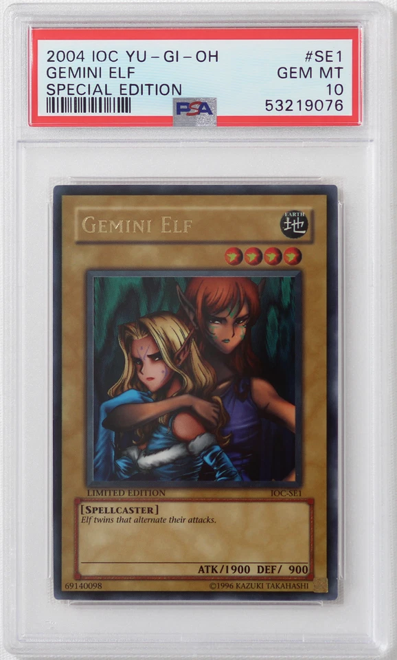 2004 YUGIOH Special Ed. Invasion of Chaos # SE1 Gemini Elf PSA 10 Card GEM MINT! - Image 1 of 2
