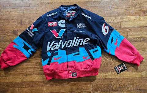 Deadstock Vtg Mens Roush Racing #6 Valvoline NASCAR JH Designs Jacket XL NOS Cover