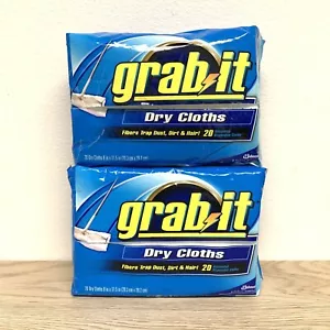 2 Grab-It Trockentücher unparfümiert 20er Pack, insgesamt 40 Kehrmaschine Staub Einweg OFFEN - Bild 1 von 7