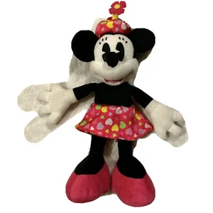 Disney Minnie Mouse Peluche Peluche Juguete Lovey Rosa Sombrero Vestido 9" - Imagen 1 de 6