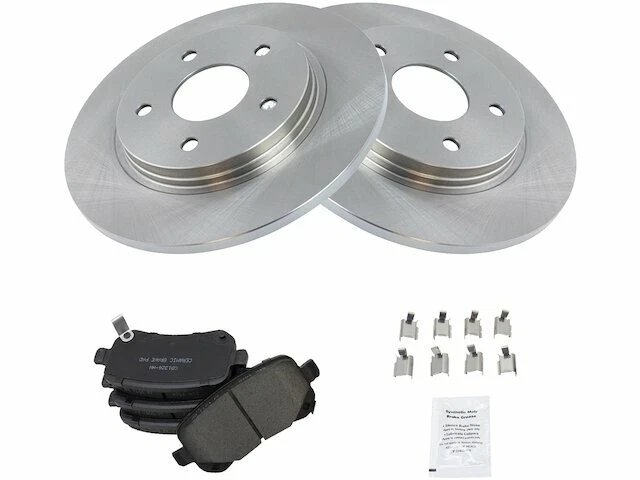 Kit de pastillas de freno y rotor trasero TRQ para Chrysler Town &amp; Country 2008-2012 57YZ Foto 1 de 1