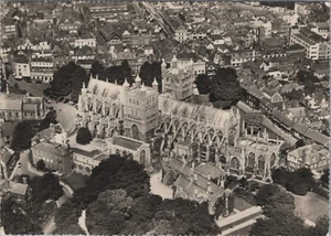 Devon Postcard - Aerial View of Exeter Cathedral, Real Photo, Unused  RR22257 - Picture 1 of 2