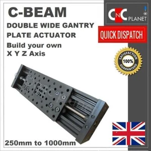 C-BEAM LONG DOUBLE WIDE GANTRY PLATE ACTUATOR X Y Z AXIS KIT CNC ROUTER PLASMA - Picture 1 of 20