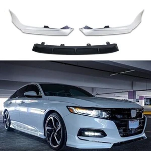 Alerón delantero divisor de labios blanco brillante ZO para Honda Accord 2018-2020 décima generación - Imagen 1 de 10