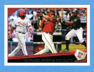 2009 Topps #81 Ryan Howard/Adam Dunn/Carlos Delgado LL Phillies/D-Backs/Mets - Picture 1 of 1