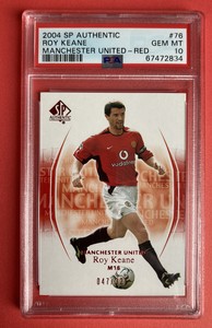 2004 SP AUTHENTIC ROY KEANE MANCHESTER UNITED RED 325 POP 1 GEM MT PSA 10
