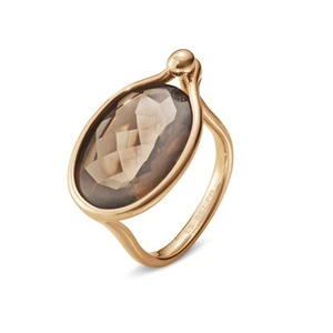 Georg Jensen 18k Rose Gold Ring with Smoke Quartz #1506 - Savannah - Picture 1 of 1