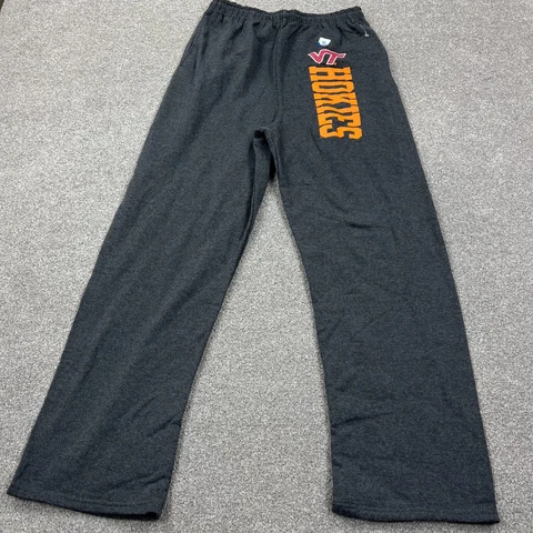 Virginia Tech Hokies Sweatpants Men Medium Gray Joggers Warm Ups Fleece Pants Cover