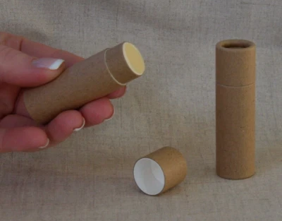 50 Kraft Lip Balm Tubes .3 oz 1/3 oz Eco Friendly Cardboard Containers