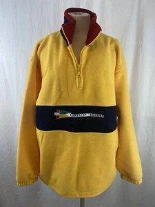 Vtg 80's 90's Trend Lake Superior L Pullover Color Block Yellow Red Blue - Picture 1 of 8