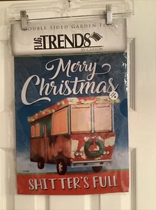 "Shitter's Full" Gartenflagge National Lampoons Weihnachten Urlaub - Bild 1 von 2