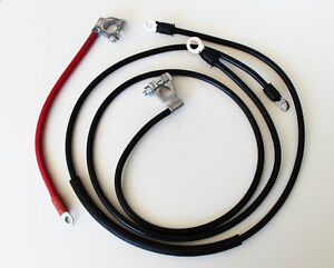 NEW! 1968-1969 Ford Mustang Battery Cables 3pc set Made in USA Starter, Battery