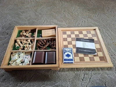 Spiele Sammlung  Schach, Damen , Backgammon  .   . - Bild 1 von 3