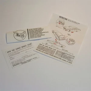 Corgi Toys  268 Green Hornet Repro Instructions Only - Picture 1 of 3