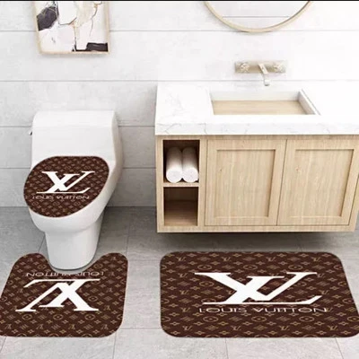 Tapete de banheiro coleção luxo 3 peças microfibra macia antiderrapante - Imagem 1 de 4