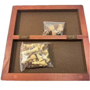 Holz Schachspiel Tragbar Holz Brettspiel Figuren Kinder Erwachsene - Bild 1 von 9