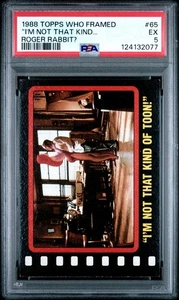 1988 TOPPS WHO FRAMED ROGER RABBIT? 65 "I'M NOT THAT KIND OF TOON" PSA 5 - Bild 1 von 2
