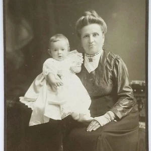 Cabinet Card Photograph Woman And Child Ida Sabbo Vienna Austria - Picture 1 of 5
