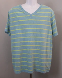 Camisa Arizona Jeans Azul Rayas Cuello en V Hombres Talla XXL Pecho 48 Corta Sl 317-33511 - Imagen 1 de 5