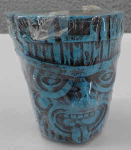 WEISSE TEEKERZE & BLAUER MANN TIKI TOTEM KERZENHALTER HAWAIIANISCHE BAR POLYNESISCH NEU IN VERPACKUNG - Bild 1 von 10