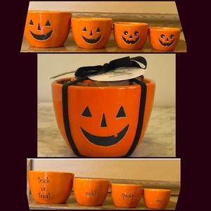 Rae Dunn Halloween Kürbis Messbecher orange Jack O Laternen 2024 NEU - Bild 1 von 10