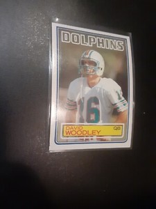 1983 TOPPS^ DAVID WOODLEY MIAMI DOLPHINS #323 football card LSU